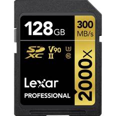 128 GB - SDXC - V30 Hukommelseskort & USB Stik LEXAR Professional SDXC Class 10 UHS-II U3 V90 300/260MB/s 128GB (2000x)