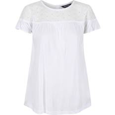 Regatta Viskose T-shirts & Toppe Regatta Abitha Short Sleeved Broiderie T-shirt - White