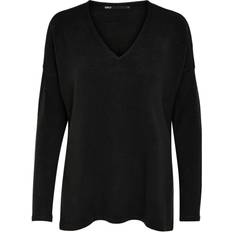 Only V-Neck Knitted Pullover - Black