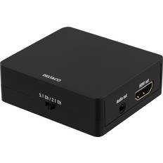 Kabeladaptere - USB B micro Kabler Deltaco HDMI-HDMI/3.5mm/USB Micro B F-F Adapter