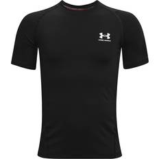 T-shirts Under Armour Boy's Heatgear Short Sleeve - Black/White (1361723-001)