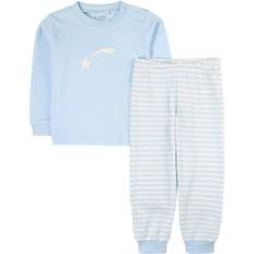 Fixoni Piger Pyjamasser Fixoni Star Print Pajamas - Light Blue