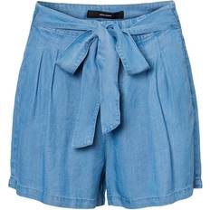 40 - Dame - W32 Shorts Vero Moda Mia Belted Tencel Shorts - Light Blue Denim