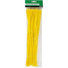 Creativ Company Chenille Pipe Cleaner Yellow 6mm 50pcs