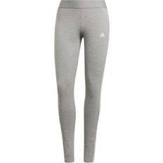 Adidas Bomuld - Dame Bukser & Shorts adidas Women 3 Stripes Leggings - Gray/White