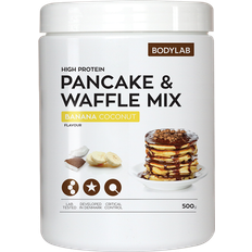 Bananer - Pulver - Valleproteiner Proteinpulver Bodylab Pancake & Waffle Mix Banana Coconut 500g 1 stk