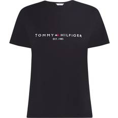 Tommy Hilfiger 12 - Dame T-shirts & Toppe Tommy Hilfiger Heritage Hilfiger Cnk Tee - Black