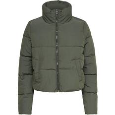 Only Nylon Overtøj Only Solid Colored Jacket - Green Grey/Grape Leaf