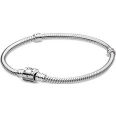 Pandora Med lås Armbånd Pandora Moments Barrel Clasp Snake Chain Bracelet - Silver