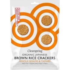 Clearspring Kiks, Knækbrød & Skorper Clearspring Organic Japanese Brown Rice Crackers Whole Sesame 40g