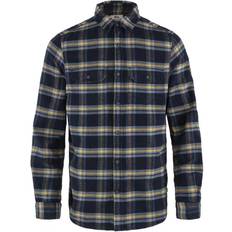 Fjällräven Övik Heavy Flannel Shirt - Dark Navy/Buckwheat Brown