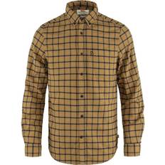 Fjällräven Herre - M Skjorter Fjällräven Övik Flannel Shirt - Buckwheat Brown/Dark Navy