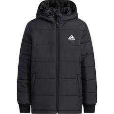 Adidas Sort Overtøj adidas Junior Padded Winter Jacket - Black/Black/White (H45030)