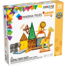 Plastlegetøj Byggelegetøj Magna-Tiles Clear Colours Safari Animals 25pcs