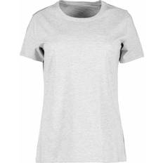 3XL - Dame - Viskose T-shirts ID Organic O-neck Ladies Tee - Light Grey Melange