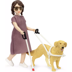 Billig Lundby Dukker & Dukkehus Lundby Doll House Doll with Blind Stick & Guider Dog 60808000