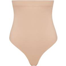 Beige - Nylon Shapewear mave Spanx Suit Your Fancy High-Waisted Thong - Champagne Beige