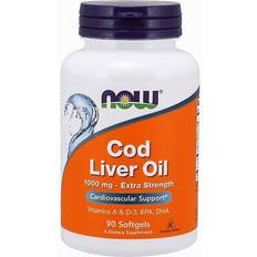 Now Foods D-vitaminer Fedtsyrer Now Foods Cod Liver Oil 1000mg 90 stk