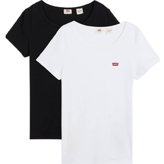 Levi's 14 T-shirts Levi's The Perfect Tee 2-pack - White/Mineral Black/Neutral