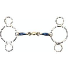 Blå Bid Shires Blue Sweet Iron Two Ring Gag With Lozenge
