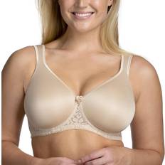 Miss Mary Polyester Undertøj Miss Mary Underwired Smooth Lacy T-Shirt Bra - Beige