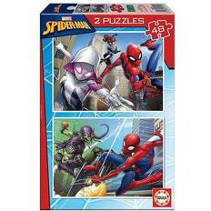 Pixars Biler Puslespil Educa Marvel Spiderman 2x48 Pieces