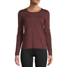 14 - Meshdetaljer T-shirts Casall Essential Mesh Detail Long Sleeve - Mahogany Red