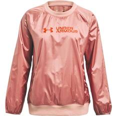 Under Armour 18 Sweatere Under Armour Women's UA Recover Shine Woven Crew Neck Top - Stardust Pink/Blaze Orange