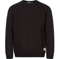 Carhartt Herre - L - Striktrøjer Sweatere Carhartt Anglistic Sweater - Speckled Black