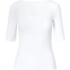 Lauren Ralph Lauren Dame - Korte kjoler Tøj Lauren Ralph Lauren Cotton Boatneck Top - White