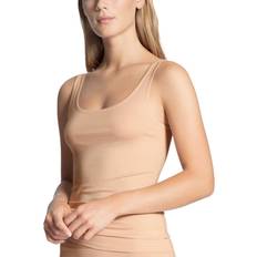 48 - Beige - Bomuld Toppe Calida Natural Comfort Rounded Neck Tank Top - Beige