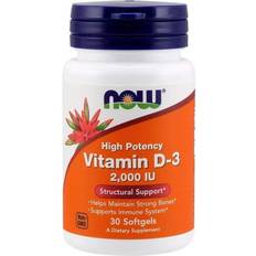 Now Foods D-vitaminer Vitaminer & Mineraler Now Foods Vitamin D-3 2000iu 30 stk