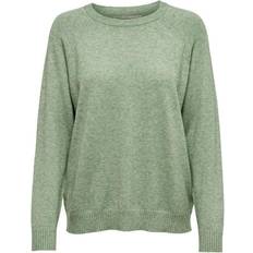 Only Grøn Sweatere Only Lesly Kings Knitted Pullover - Blue/Basil