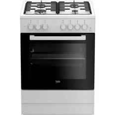 60 cm - A - Varmluftovn Gaskomfurer Beko FSE62110DW Hvid