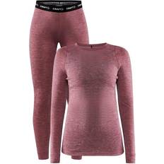 Dame - Polyester - Skiløb Undertøj Craft Sportswear Core Wool Merino Set Women - Pink