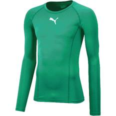 Puma 26 - Elastan/Lycra/Spandex Tøj Puma Liga Long Sleeve Baselayer Men - Pepper Green