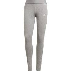 8 - Dame - XXL Tights adidas Women's Loungewear Essentials 3-Stripes Leggings - Medium Grey Heather/White