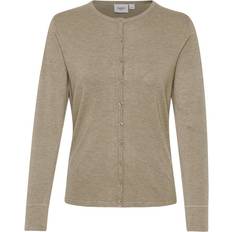 Saint Tropez Rund hals Tøj Saint Tropez Mila Knitted Cardigan - Atmos Melange