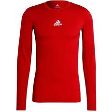 Elastan/Lycra/Spandex - Rød T-shirts adidas Techfit Compression Long Sleeve T-shirt Men - Red