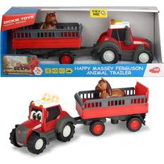Plastlegetøj Traktorer Dickie Toys Happy Massey Ferguson Animal Trailer