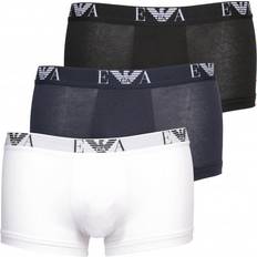 Emporio Armani Underbukser Emporio Armani Eagle Logo Boxer Trunks 3-pack - Black/White/Navy