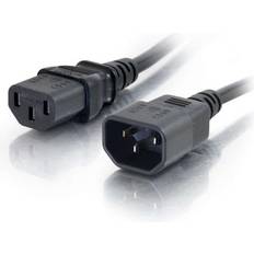 C2G Forlængerledninger C2G Computer Power Cord Extension forlængerkabel til strøm IEC 60320 C13 til IEC 60320 C14 0.5 m
