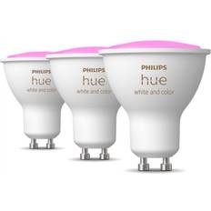 Philips Hue GU10 - Reflektorer LED-pærer Philips Hue White and Color LED Lamps 4.3W GU10 3-Pack