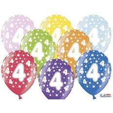 PartyDeco Fødselsdagsballoner, 4 år
