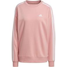 adidas Women Essentials Studio Lounge 3-Stripes Sweatshirt - Wonder Mauve/White