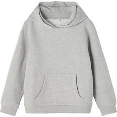 Grå Sweatshirts Name It Organic Cotton Sweatshirt - Grey/Grey Melange (13192134)