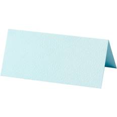 Blå Dekorationer Bordkort lys blå str. 9x4 cm 220 g 10stk Dekoration