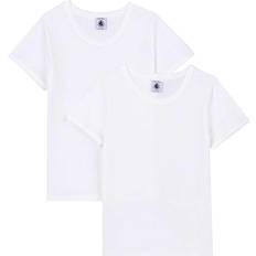 Petit Bateau Overdele Børnetøj Petit Bateau Boy's S/S T-shirt 2-pak - White (A01FU-00)