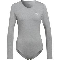 adidas Essentials Studio Bodysuit - Medium Grey Heather/White