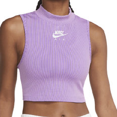 Dame - Høj krave - XL Toppe Nike Women's Air Crop Tank - Violet Shock